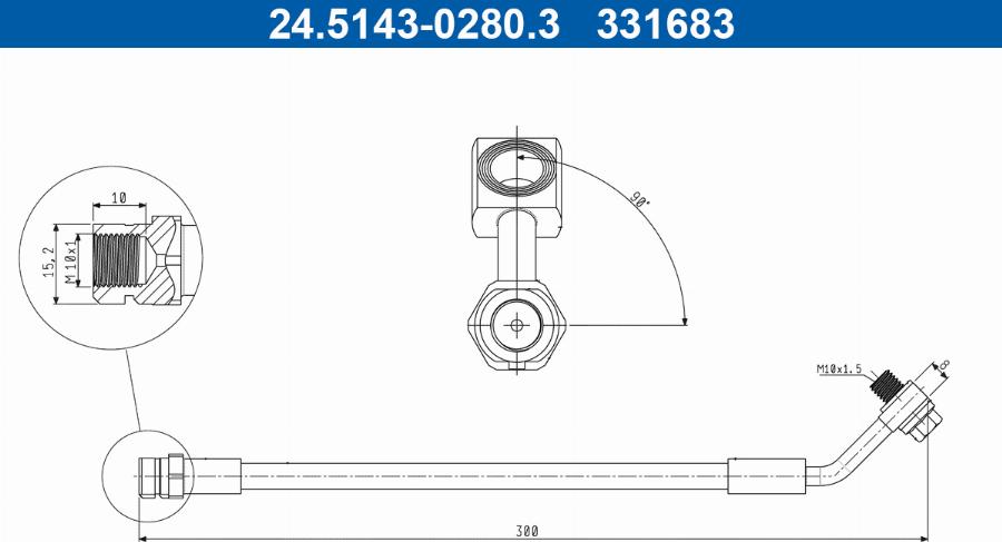 ATE 24.5143-0280.3 - Flessibile del freno autozon.pro