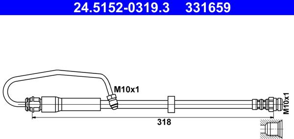 ATE 24.5152-0319.3 - Flessibile del freno autozon.pro