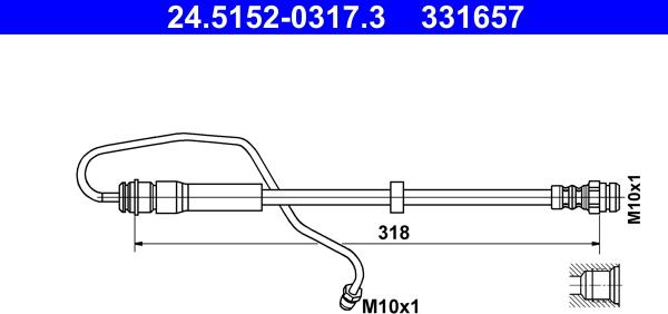 ATE 24.5152-0317.3 - Flessibile del freno autozon.pro