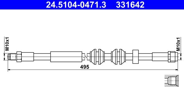 ATE 24.5104-0471.3 - Flessibile del freno autozon.pro