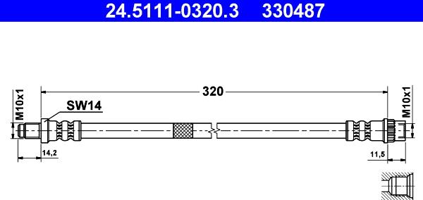 ATE 24.5111-0320.3 - Flessibile del freno autozon.pro