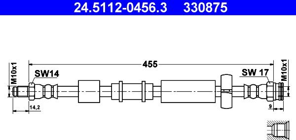 ATE 24.5112-0456.3 - Flessibile del freno autozon.pro