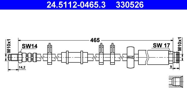 ATE 24.5112-0465.3 - Flessibile del freno autozon.pro