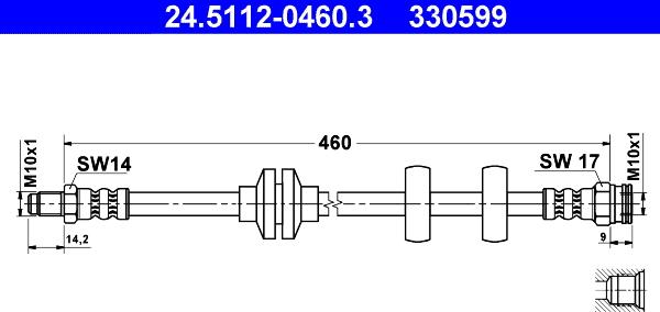 ATE 24.5112-0460.3 - Flessibile del freno autozon.pro