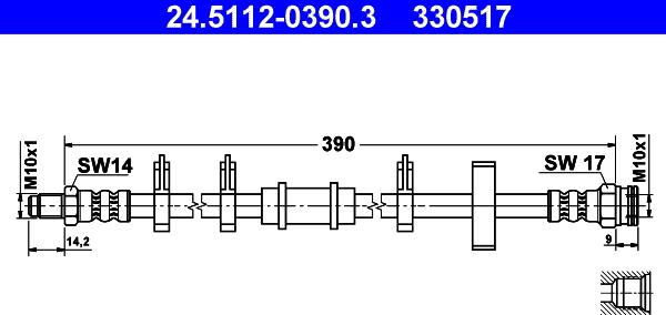 ATE 24.5112-0390.3 - Flessibile del freno autozon.pro