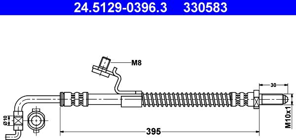 ATE 24.5129-0396.3 - Flessibile del freno autozon.pro