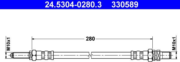 ATE 24.5304-0280.3 - Flessibile del freno autozon.pro