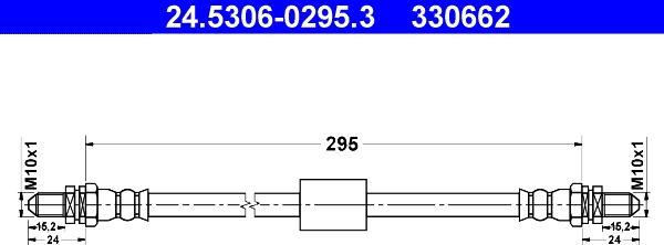 ATE 24.5306-0295.3 - Flessibile del freno autozon.pro