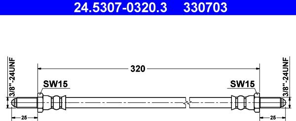 ATE 24.5307-0320.3 - Flessibile del freno autozon.pro