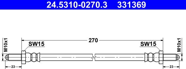 ATE 24.5310-0270.3 - Flessibile del freno autozon.pro