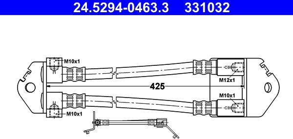 ATE 24.5294-0463.3 - Flessibile del freno autozon.pro