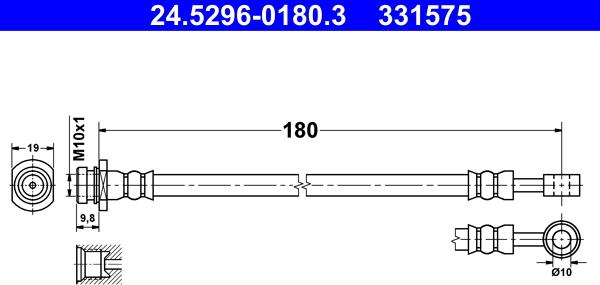 ATE 24.5296-0180.3 - Flessibile del freno autozon.pro