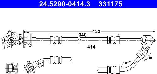 ATE 24.5290-0414.3 - Flessibile del freno autozon.pro