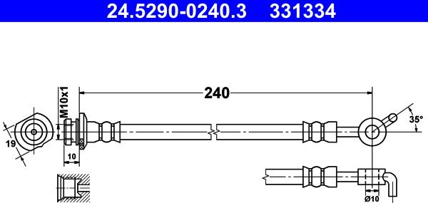 ATE 24.5290-0240.3 - Flessibile del freno autozon.pro