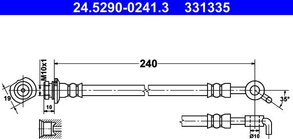 ATE 24.5290-0241.3 - Flessibile del freno autozon.pro