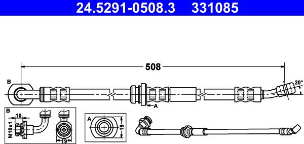 ATE 24.5291-0508.3 - Flessibile del freno autozon.pro