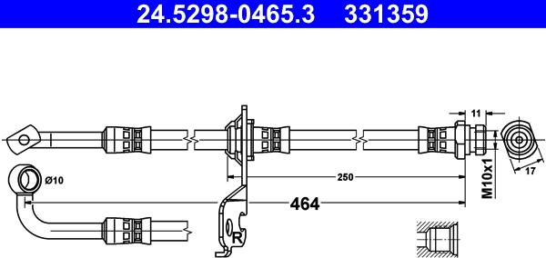 ATE 24.5298-0465.3 - Flessibile del freno autozon.pro