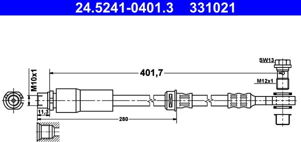 ATE 24.5241-0401.3 - Flessibile del freno autozon.pro