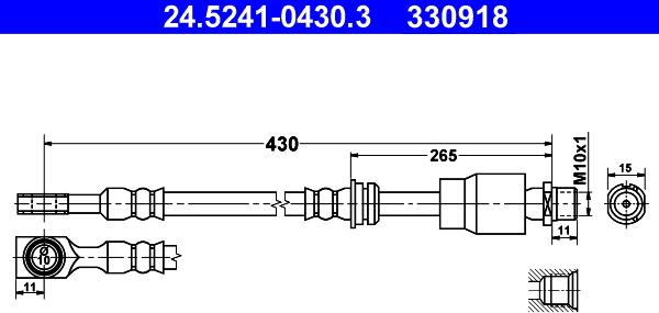 ATE 24.5241-0430.3 - Flessibile del freno autozon.pro