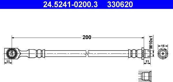 ATE 24.5241-0200.3 - Flessibile del freno autozon.pro