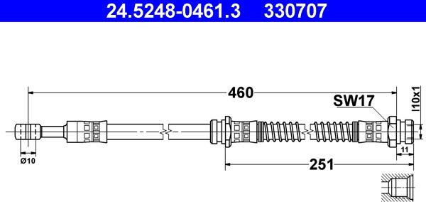 ATE 24.5248-0461.3 - Flessibile del freno autozon.pro