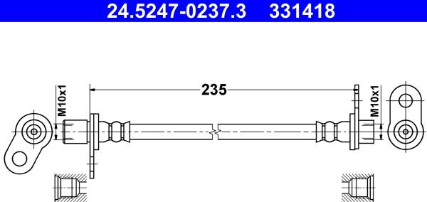 ATE 24.5247-0237.3 - Flessibile del freno autozon.pro