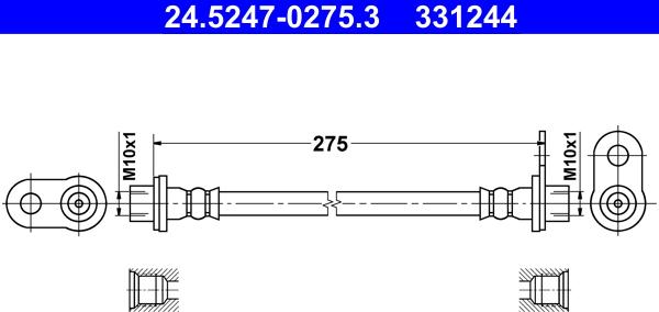 ATE 24.5247-0275.3 - Flessibile del freno autozon.pro