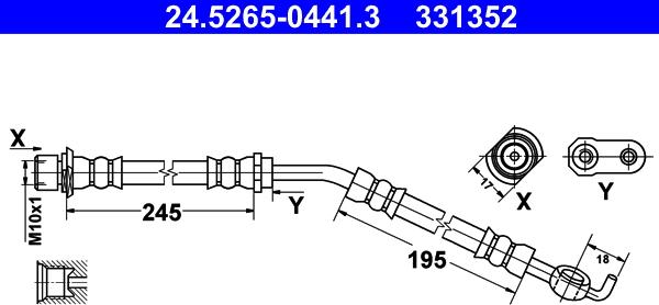 ATE 24.5265-0441.3 - Flessibile del freno autozon.pro