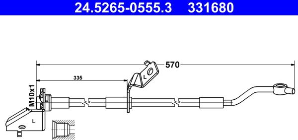 ATE 24.5265-0555.3 - Flessibile del freno autozon.pro