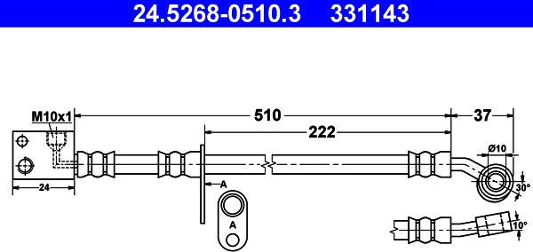 ATE 24.5268-0510.3 - Flessibile del freno autozon.pro