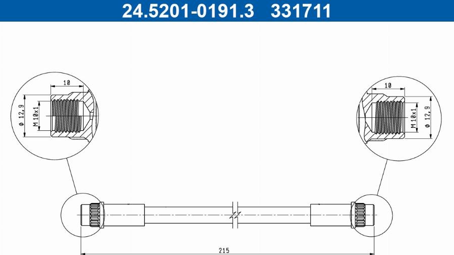 ATE 24.5201-0191.3 - Flessibile del freno autozon.pro