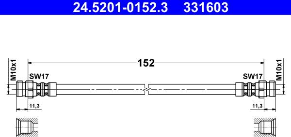 ATE 24.5201-0152.3 - Flessibile del freno autozon.pro