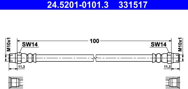 ATE 24.5201-0101.3 - Flessibile del freno autozon.pro