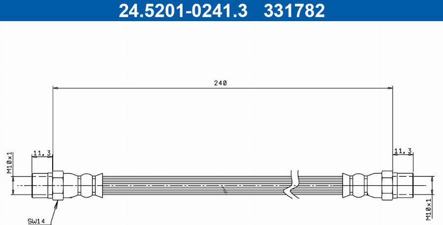 ATE 24.5201-0241.3 - Flessibile del freno autozon.pro