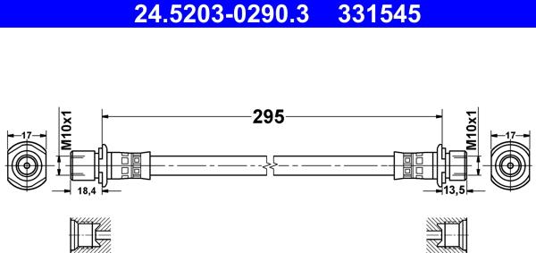 ATE 24.5203-0290.3 - Flessibile del freno autozon.pro