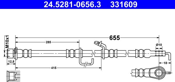 ATE 24.5281-0656.3 - Flessibile del freno autozon.pro