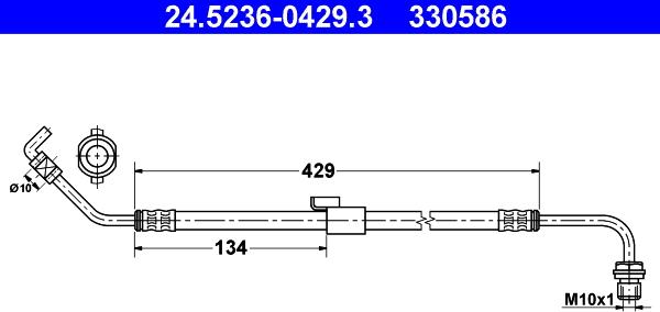 ATE 24.5236-0429.3 - Flessibile del freno autozon.pro