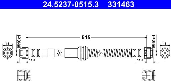 ATE 24.5237-0515.3 - Flessibile del freno autozon.pro