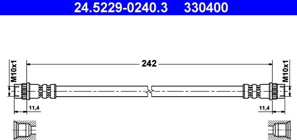 ATE 24.5229-0240.3 - Flessibile del freno autozon.pro