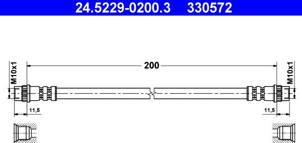 ATE 24.5229-0200.3 - Flessibile del freno autozon.pro