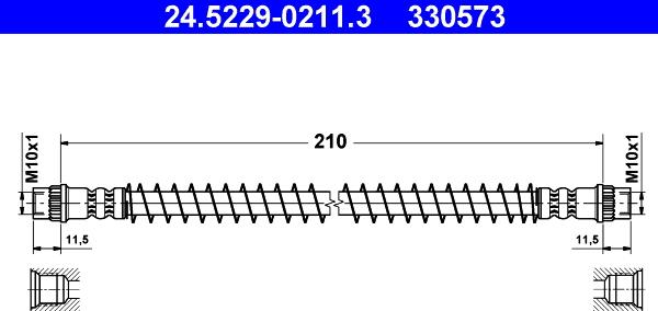 ATE 24.5229-0211.3 - Flessibile del freno autozon.pro