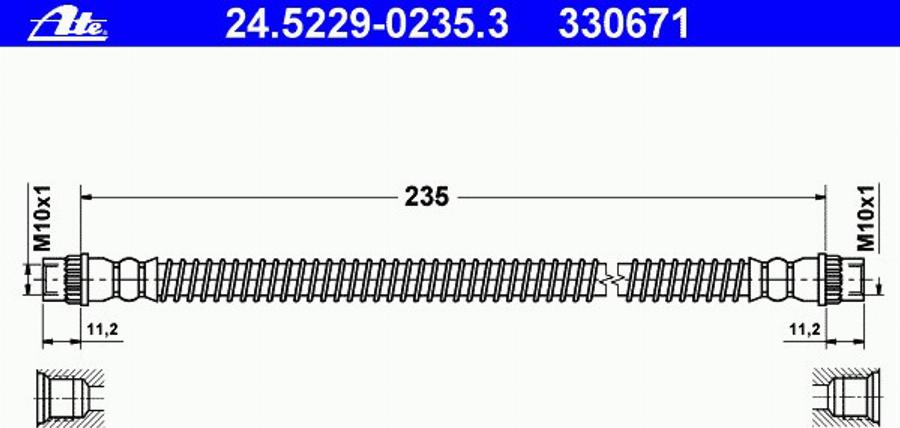 ATE 24522902353 - Flessibile del freno autozon.pro