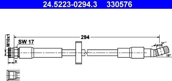 ATE 24.5223-0294.3 - Flessibile del freno autozon.pro