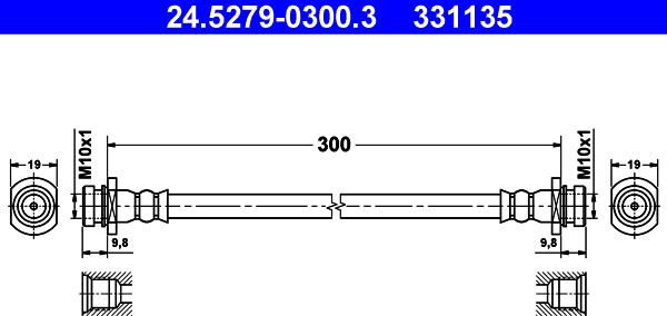 ATE 24.5279-0300.3 - Flessibile del freno autozon.pro