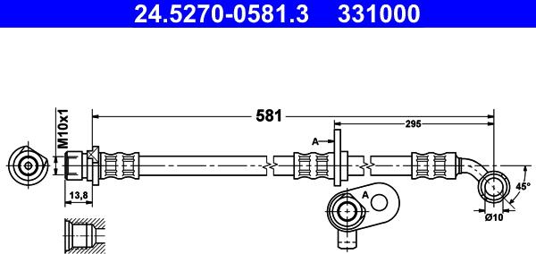 ATE 24.5270-0581.3 - Flessibile del freno autozon.pro