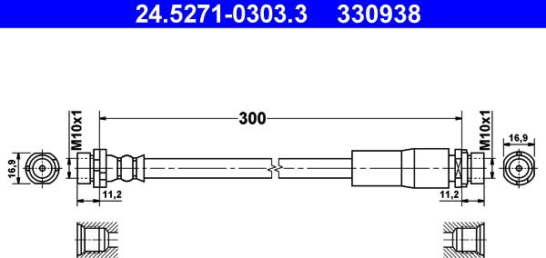 ATE 24.5271-0303.3 - Flessibile del freno autozon.pro