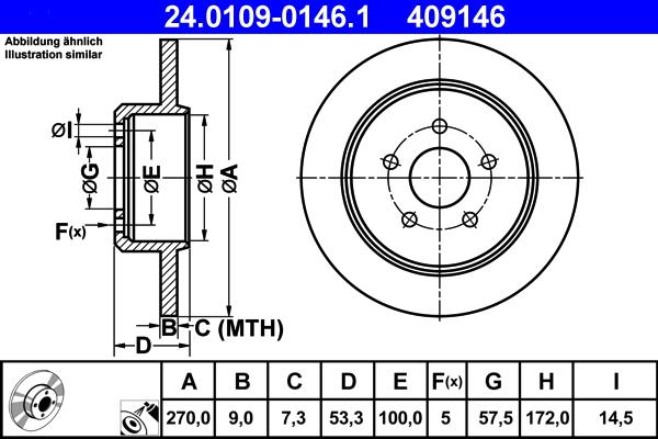 ATE 24.0109-0146.1 - Discofreno autozon.pro