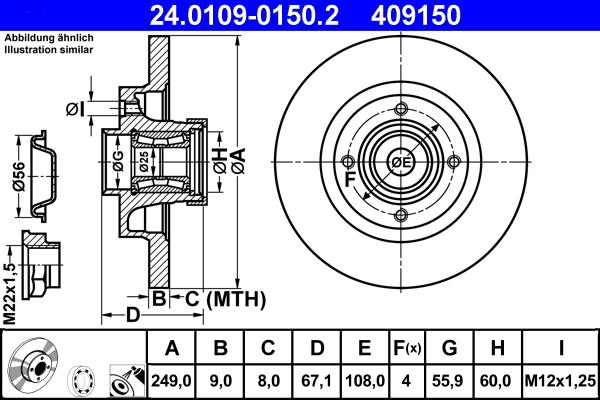 ATE 24.0109-0150.2 - Discofreno autozon.pro