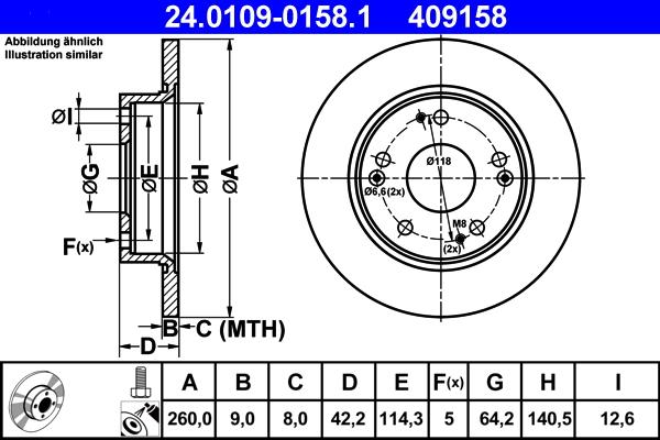 ATE 24.0109-0158.1 - Discofreno autozon.pro