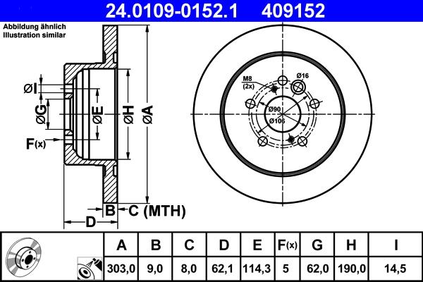 ATE 24.0109-0152.1 - Discofreno autozon.pro